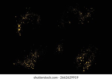 Conjunto de diseño de fondo de ilustración de brillo dorado de efecto de luz brillante de lujo festivo