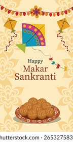  Festive Makar Sankranti Illustration with Kites and Sweet Treats