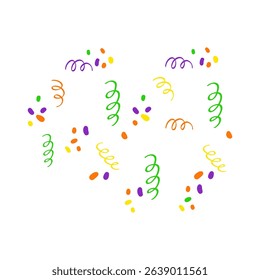 Festive Mardi Gras Confetti and Streamers for Party Celebrations
