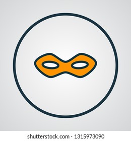 Festive mask icon colored line symbol. Premium quality isolated carnival element in trendy style.