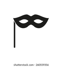 The festive mask icon. Masquerade and Carnival symbol. Flat Vector illustration