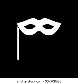 The festive mask icon. Masquerade and Carnival symbol. Flat Vector illustration