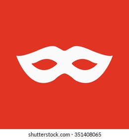 The festive mask icon. Masquerade and Carnival symbol. Flat Vector illustration