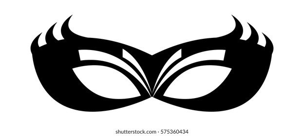 Festive mask silhouette vector