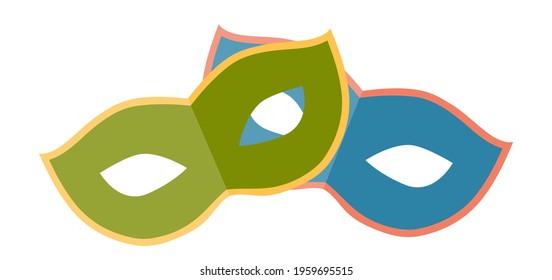 festive masquerade mask on white background icon. Vector Illustration. EPS10