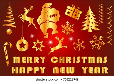 festive merry christmas with decorated item and text for merry christmas with celebration countdown to new year festival holiday in december every year