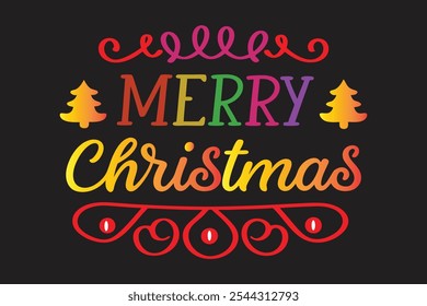  Festive Merry Christmas Typography Design for Holiday Cards, Posters, and Seasonal Branding