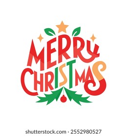 Festive Merry Christmas vector Art design