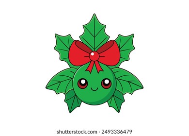 Festive mistletoe vector designs: cartoon, clipart, and line art