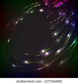Festive multicolor round line design.  Abstract background for holiday, postcard, poster. Vector illustration.