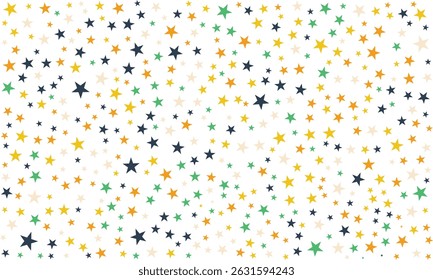 Festive Multicolor Star Pattern Background Image with Green, Blue, and Yellow Stars