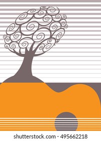 Festive music poster template with space for your text

