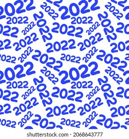 Antecedentes festivos de año nuevo consistentes en números 2022, patrón sin fisuras
