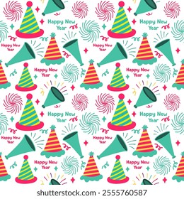 Festive New Year Seamless Pattern