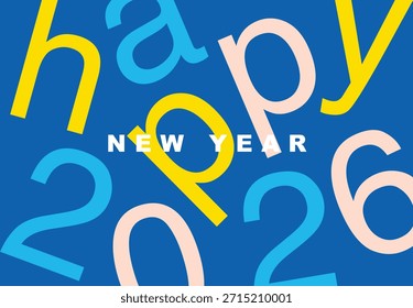 Projeto de vetor de Ano Novo Festivo com tipografia moderna