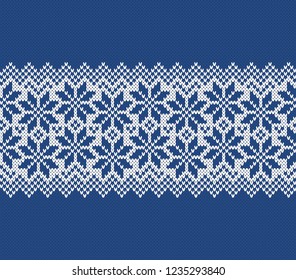 Festive Norway Sweater Fairisle Design. Seamless Knitting Pattern