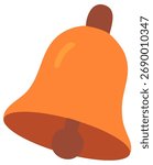 Festive orange bell design for autumn celebration
