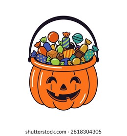 A festive orange pumpkin