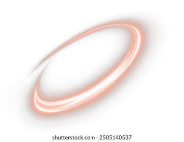 Festive orange stripe on white background. orange curl twirl for the holidays. orange colored curve rope. Vector png twirl, line, curve, rope, stripe design element.