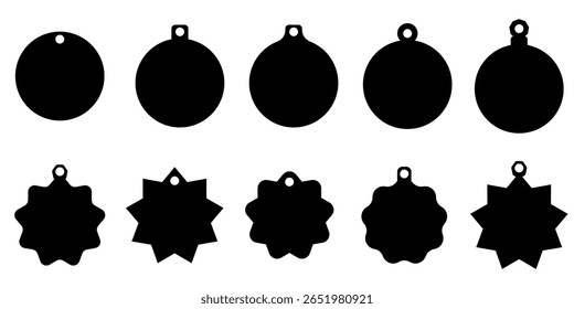 Festive Ornaments Collection Simple Black and White Holiday Decorations Set for Celebrations and Events Seasonal Decor