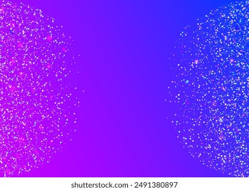 Festive Paper. Carnaval Glitter. Blue Disco Tinsel. Glare Concept. Modern Design. Cristal Dust. Neon Effect. Laser Colourful Cristals. Pink Festive Paper