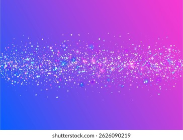 Festive Paper. Disco Birthday Backdrop. Carnival Burst. Purple 3d Sparkle. Digital Dust. Falling Poster. Carnaval Background. Glare Texture. Blue Festive Paper