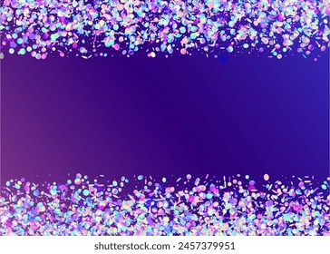 Festive Paper. Laser Abstract Cristals. Disco Texture. Modern Design. Unicorn Confetti. Pink Light Background. Cristal Ribbon. Neon Sparkle. Purple Festive Paper