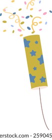Festive Party Cracker Vector Illustration
