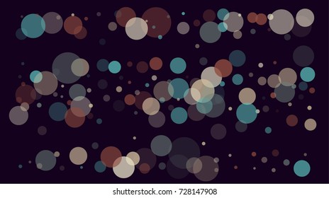 Festive Party Lights or Falling Snow Transparent Confetti. New Year, Christmas Celebration Holiday Background. Transparent Bokeh, Falling Snow,Shining Frame, Festive Party Lights. Faded Blue, Yellow.