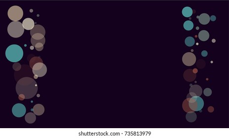 Festive Party Lights or Falling Snow Transparent Confetti. New Year, Christmas Celebration Holiday Background. Transparent Bokeh, Falling Snow,Shining Frame, Festive Party Lights. Faded Blue, Yellow.