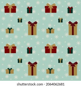 Patrón festivo para Navidad y Año Nuevo. Con diferentes cajas de regalo. Ilustración del vector