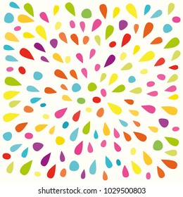 Festive pattern with colorful paint splashes.