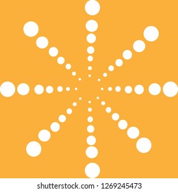 festive pattern for kids orange background white circles