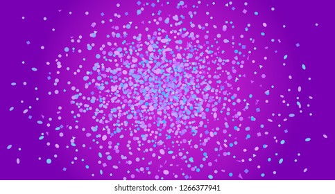 Festive pattern with random geometric elements. Colored background with confetti. Holiday texture from glitters. Luxury colorful frame. Print for banner, flyer, poster and textile. Greeting cards