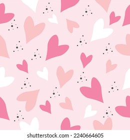 Festive pattern for Valentine's Day with hearts