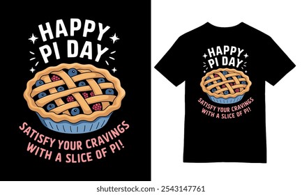 Festive Pi Day Celebration T-Shirt Design.