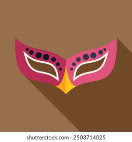 Festive pink carnival mask with dots is creating a celebratory atmosphere