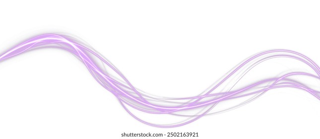  Festive pink stripe on white background. Pink curl twirl for the holidays. Pink colored curve rope. Vector png twirl, line, curve, rope, stripe design element.