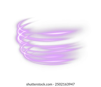  Festive pink stripe on white background. Pink curl twirl for the holidays. Pink colored curve rope. Vector png twirl, line, curve, rope, stripe design element.