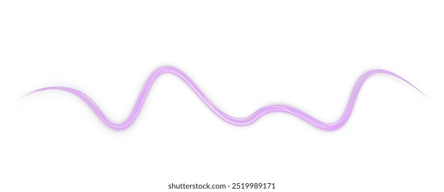 Festive pink stripe on white background. pink curl twirl for the holidays. pink colored curve rope. Vector png twirl, line, curve, rope, stripe design element.	