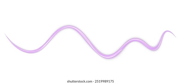 Festive pink stripe on white background. pink curl twirl for the holidays. pink colored curve rope. Vector png twirl, line, curve, rope, stripe design element.	