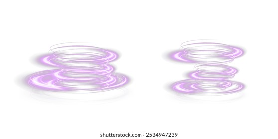 Festive pink stripe on white background. pink curl twirl for the holidays. pink colored curve rope. Vector png twirl, line, curve, rope, stripe design element.