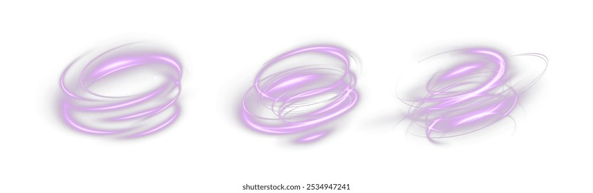 Festive pink stripe on white background. pink curl twirl for the holidays. pink colored curve rope. Vector png twirl, line, curve, rope, stripe design element.