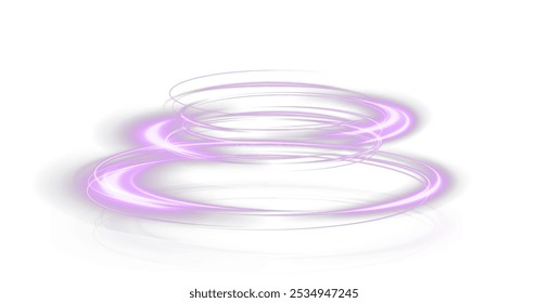 Festive pink stripe on white background. pink curl twirl for the holidays. pink colored curve rope. Vector png twirl, line, curve, rope, stripe design element.