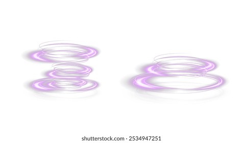 Festive pink stripe on white background. pink curl twirl for the holidays. pink colored curve rope. Vector png twirl, line, curve, rope, stripe design element.