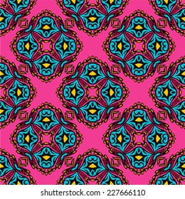 Festive Pink vector abstract geometric pattern gift wrap