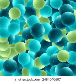 Festive, positive, bright pastel background with balls. 3d illustration, 3d rendering.