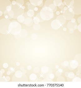 Festive poster Christmas background with copy space. Golden balls blurred