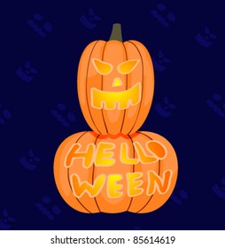 Festive poster with pumpkins for Halloween