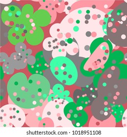 Festive psychedelic pop art vector pattern. Bright colorful abstract.